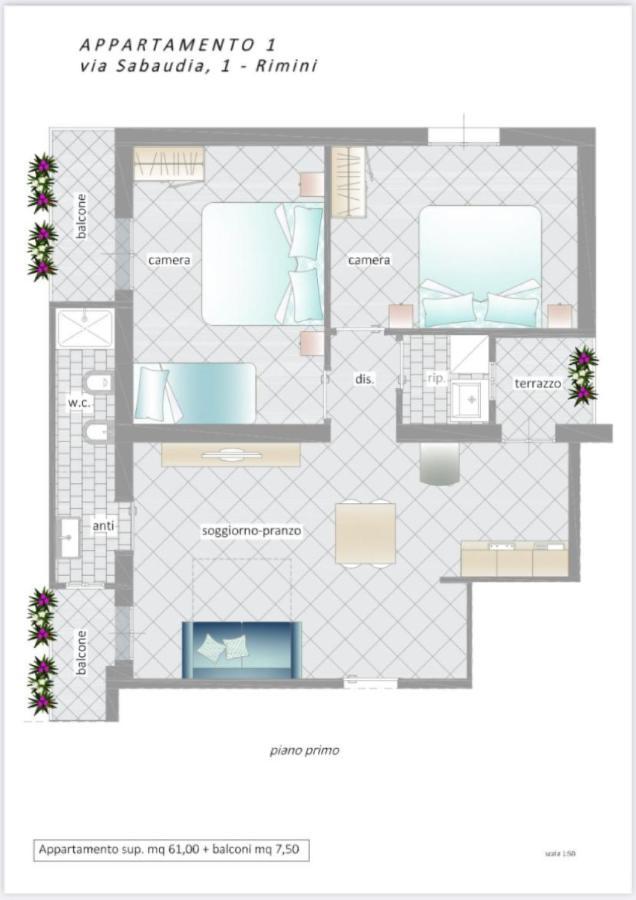 Residence Royal Rimini Bagian luar foto